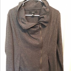Forever 21 Asymmetrical Zip sweat jacket